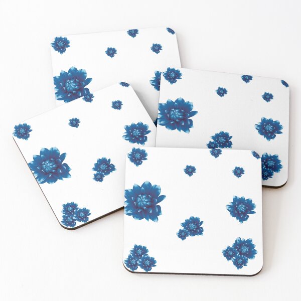 Item preview, Little Blue Handpainted Flowers designed and sold by PrimeDesignShop.