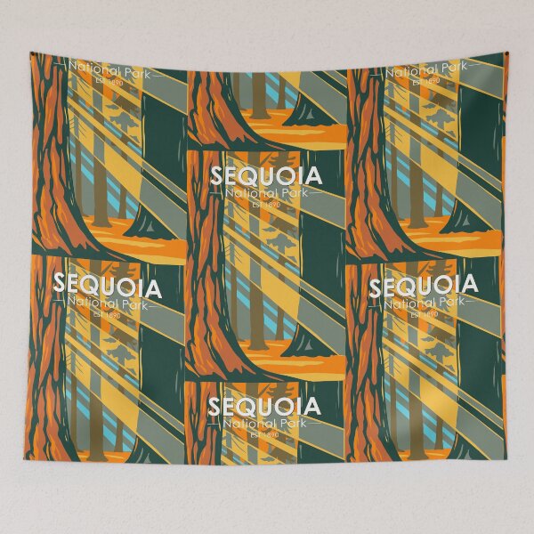 Item preview, Sequoia National Park Giant Sequoia Trees California Vintage designed and sold by KrisSidDesigns.