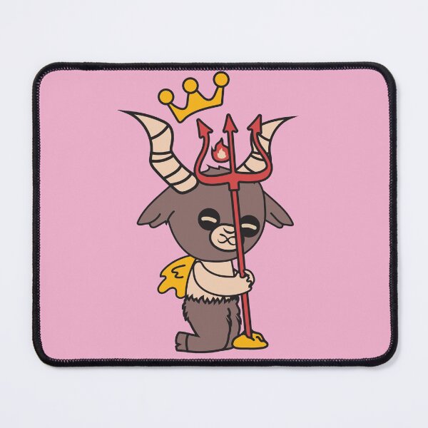 Item preview, Cute Little Satan Goat with Crown and Trident designed and sold by Pink Pineapple Works.