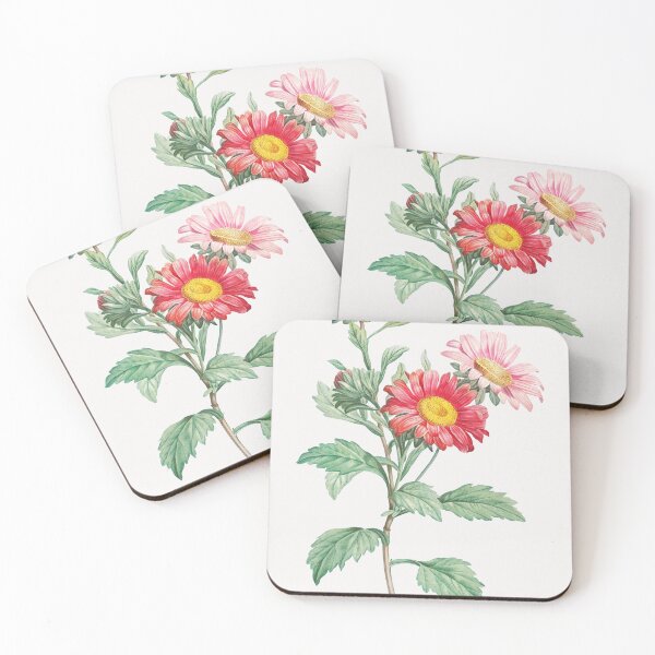 Item preview, Red aster from La Botanique de J. J. Rousseau by Pierre-Joseph Redouté (1759–1840). Original from the Library of Congress. designed and sold by LenaShines.