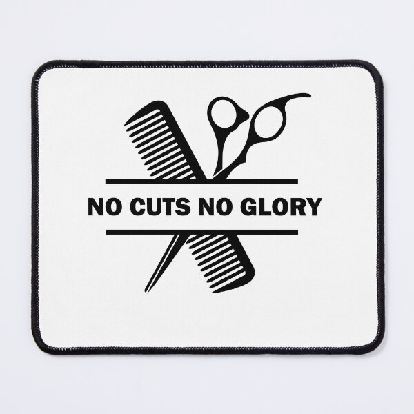 Item preview, No Cuts No Glory Funny Hairdressing / Barbering Pun ( Black ) designed and sold by RomeoSketches.