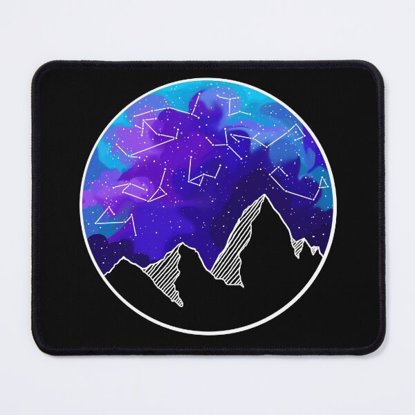 Item preview, Galaxy above mountain tops designed and sold by HighFives555.