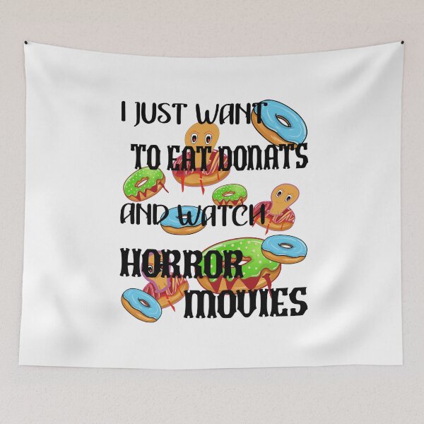 Item preview, I Just Want To Eat Donut And Watch Horror Movies designed and sold by Bodino.