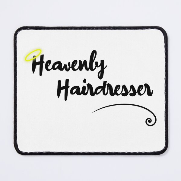 Item preview,  Heavenly Hairdresser Funny hairdressing Pun (Black ) designed and sold by RomeoSketches.