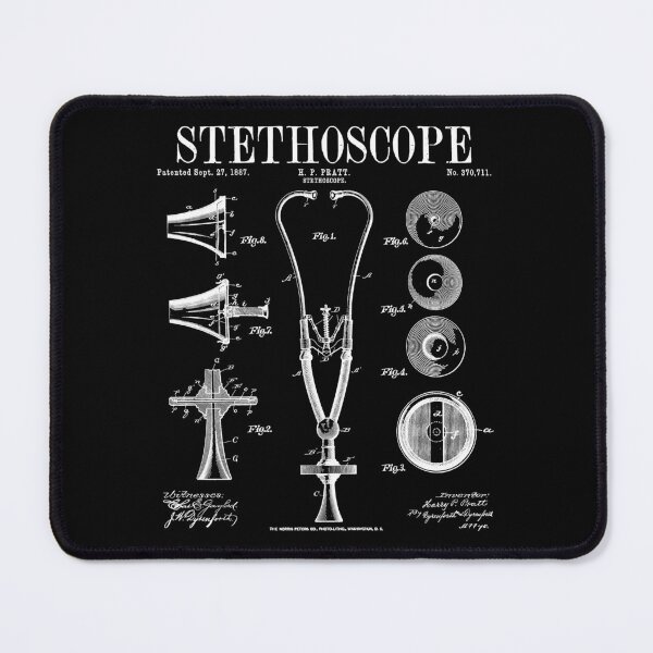 Item preview, Stethoscope Old Vintage Patent Drawing Print Doctor Nurse designed and sold by GrandeDuc.