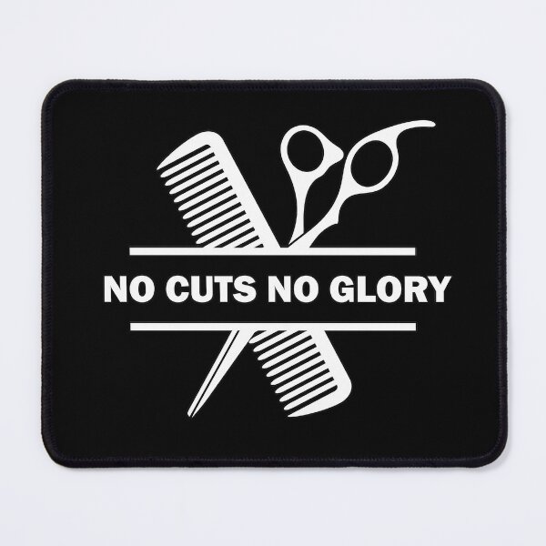 Item preview, No Cuts No Glory Funny Hairdressing / Barbering Pun designed and sold by RomeoSketches.