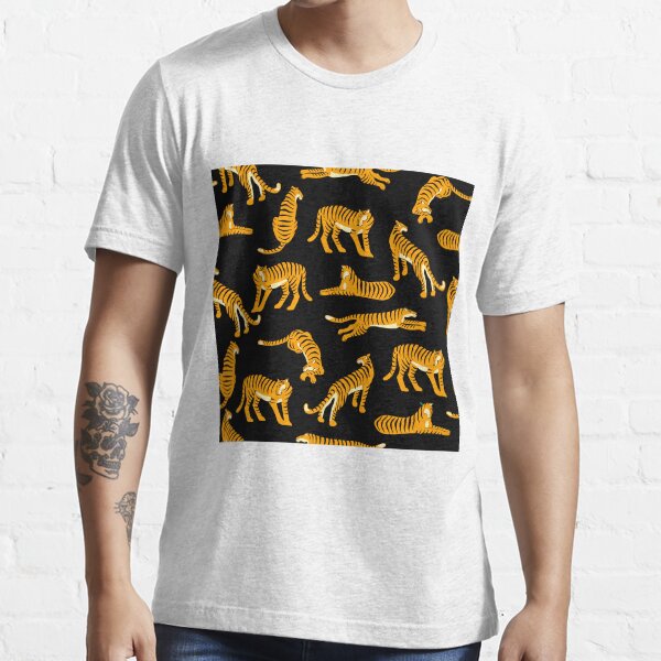 "Beautiful big cats elegant tigers pattern in the fifties style" Tshirt for Sale by