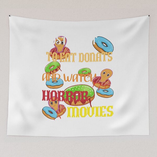 Item preview, I Just Want To Eat Donut And Watch Horror Movies designed and sold by Bodino.