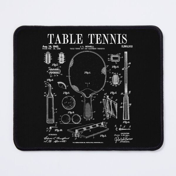 Item preview, Table Tennis Ping Pong Old Vintage Patent Drawing Print designed and sold by GrandeDuc.