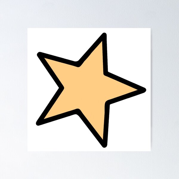 Item preview, Minimalistic Pastel Orange Star In Space , Super Simple  designed and sold by Barolina.
