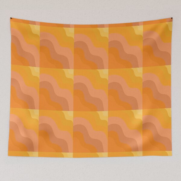 Item preview, orange waves designed and sold by scribblesbyzo.