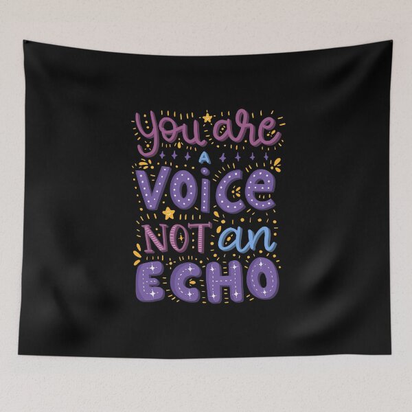 Item preview, You Are A Voice Not An Echo Lettering Quote designed and sold by Lizzamour.