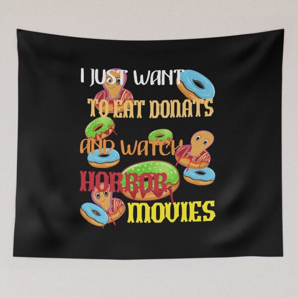 Item preview, Kopie von I Just Want To Eat Donut And Watch Horror Movies designed and sold by Bodino.