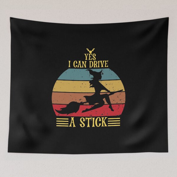 Item preview, yes i can drive a stick- funny Halloween witch gift,  designed and sold by NiceSpot.