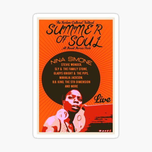 Nina Simone- Summer Of Soul Concert Poster Sticker