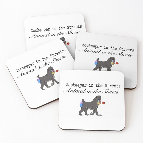 Item preview, Zookeeper in the Streets, Animal in the Sheets: Mandrill - White designed and sold by EcoElsa.