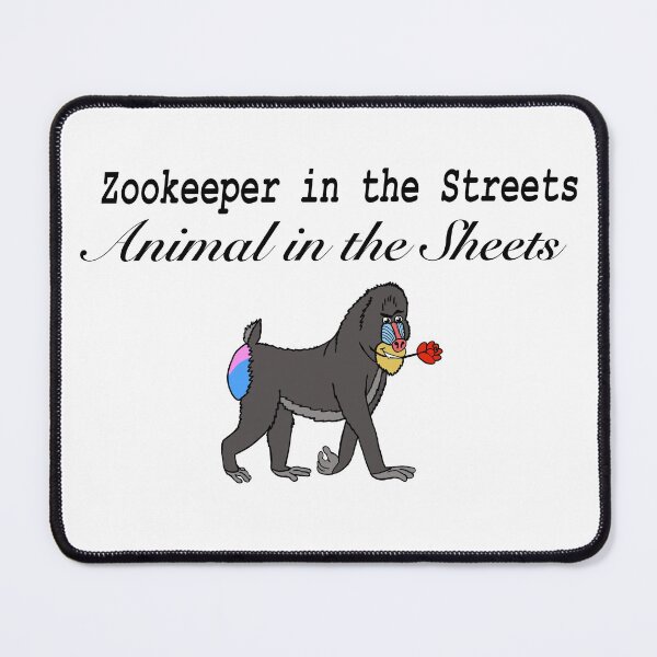 Item preview, Zookeeper in the Streets, Animal in the Sheets: Mandrill - White designed and sold by EcoElsa.