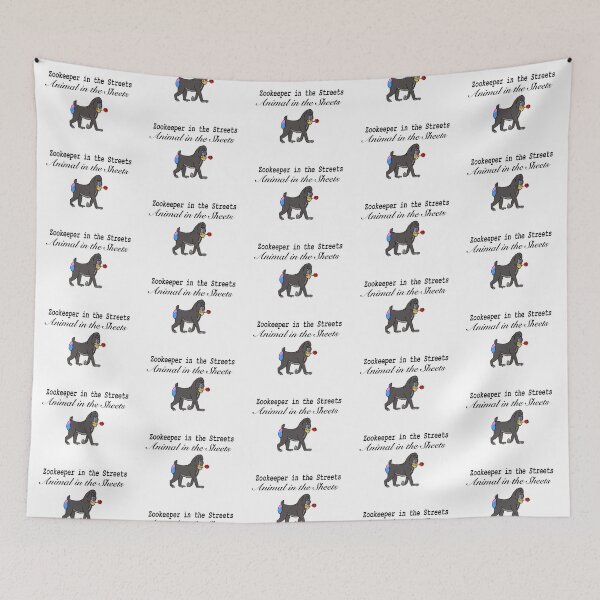 Item preview, Zookeeper in the Streets, Animal in the Sheets: Mandrill - White designed and sold by EcoElsa.