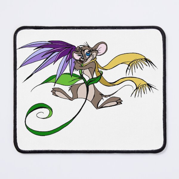 Item preview, Mouse with Yellow Scarf and Purple Flower designed and sold by Korroby.