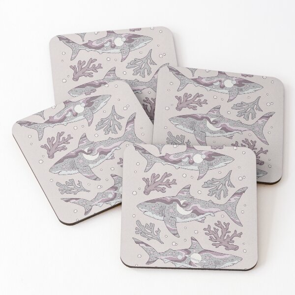 Item preview, Midnight Swim | Ocean Shark Art | Purple Haze Palette designed and sold by OMEGAFAUNA.