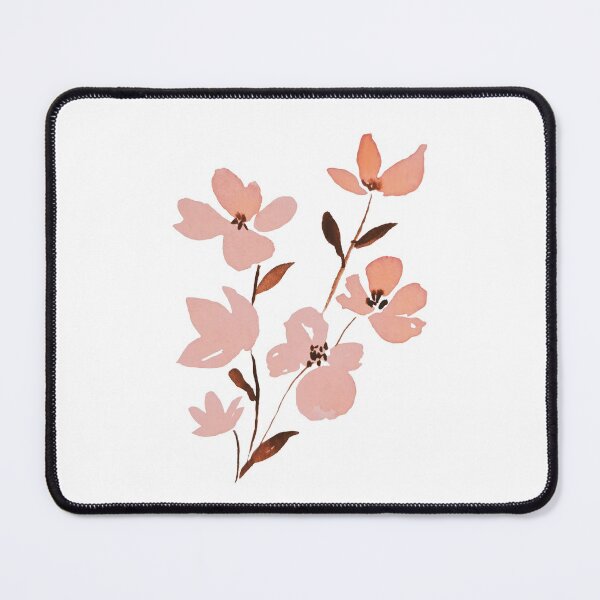 Item preview, salmon color flowers watercolor painting designed and sold by Saba-Red-Ideas.