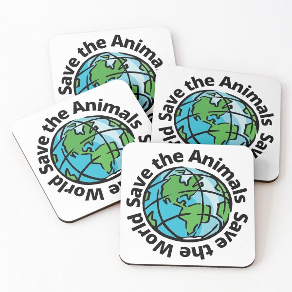 Item preview, Save the Animals Save the World  designed and sold by Vegginitup.