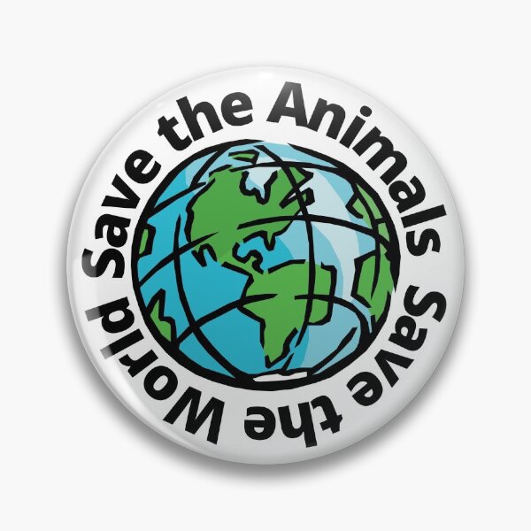 Item preview, Save the Animals Save the World  designed and sold by Vegginitup.