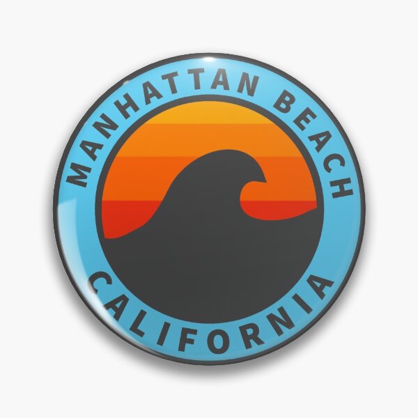 Item preview, Manhattan Beach California Vintage Retro Surf USA Travel Vacation Summer Sunset Beach designed and sold by tmartinezta.