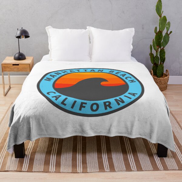 Item preview, Manhattan Beach California Vintage Retro Surf USA Travel Vacation Summer Sunset Beach designed and sold by tmartinezta.