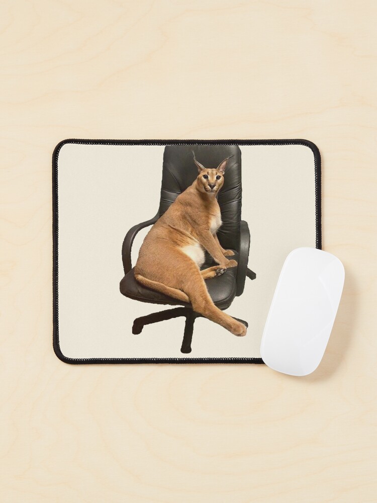 Cat Mouse Meme, Rubber Desktop Mat, Floppa Mouse Pad, Rubber Mouse Pad