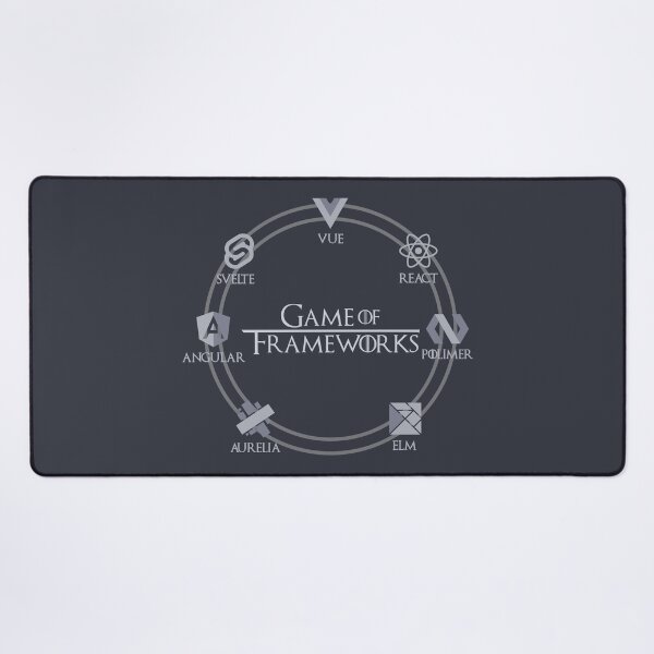 Game of Frameworks Rings Desk Mat