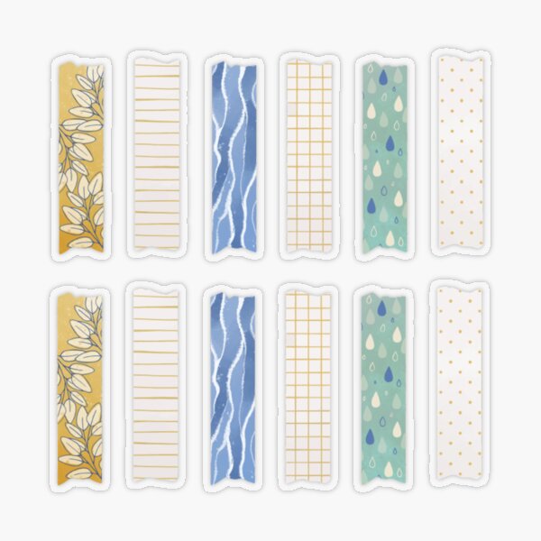 Pattern Washi Tape Pack 20 Sticker for Sale by marettamaa