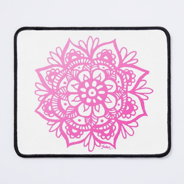 Boho Rose Pink Mandala Yoga Mat
