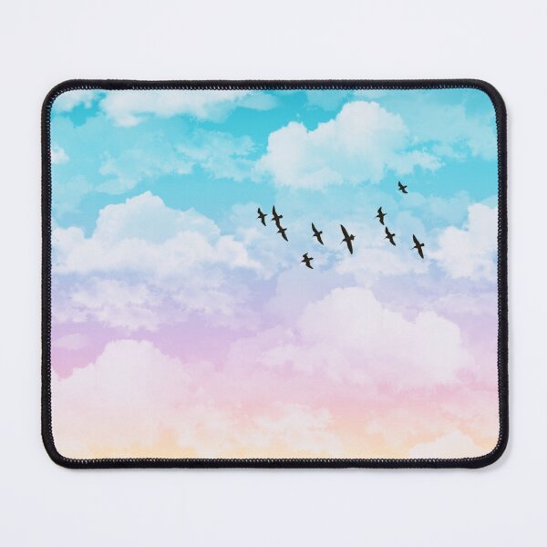 Item preview, Aesthetic Rainbow Clouds with Birds designed and sold by Julie Erin Designs.