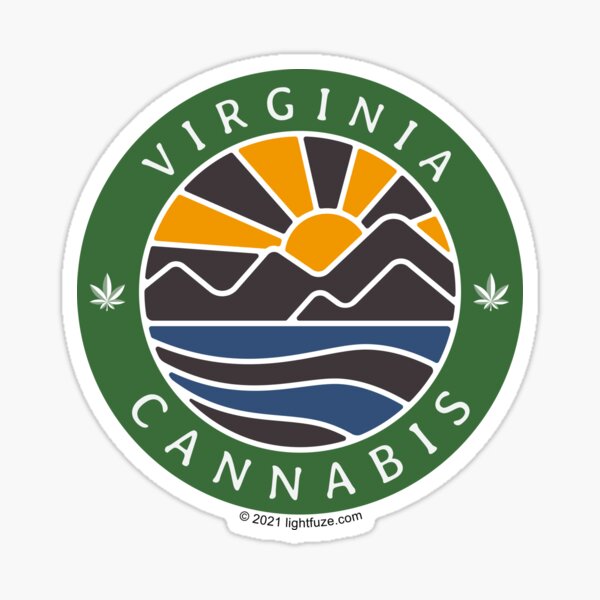Virginia Cannabis Sunrise Sticker