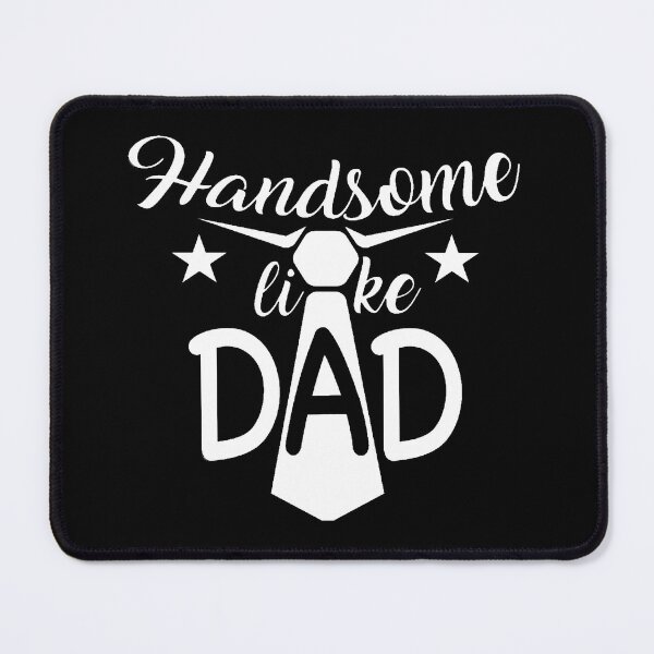 Item preview, Handsome Like Dad With Bow Tie and Stars Wording Text White designed and sold by WearWolfDesigns.