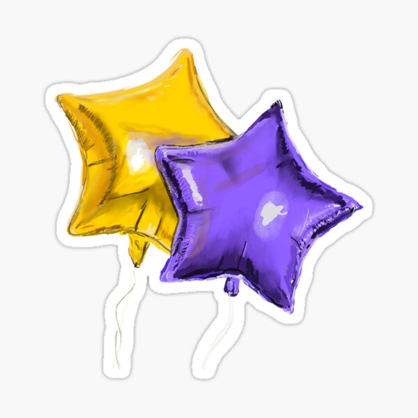 Star balloons Sticker