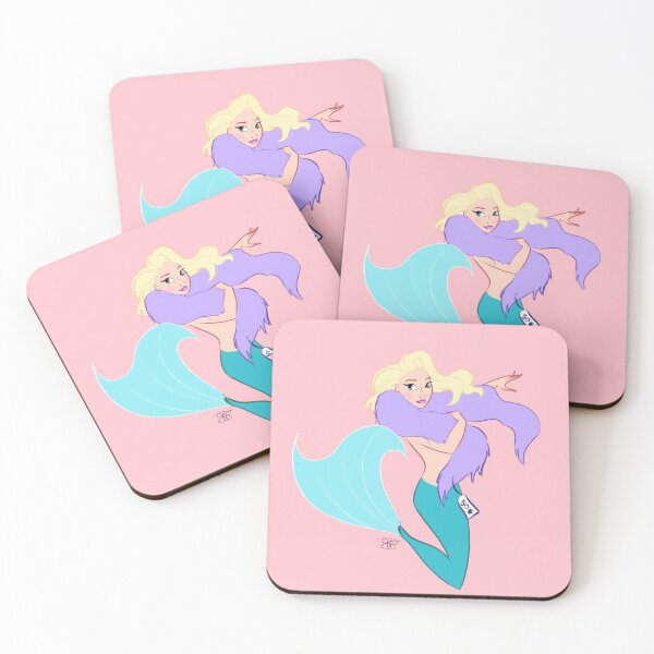 Item preview, Purple boa mermaid designed and sold by Art-Paloma.