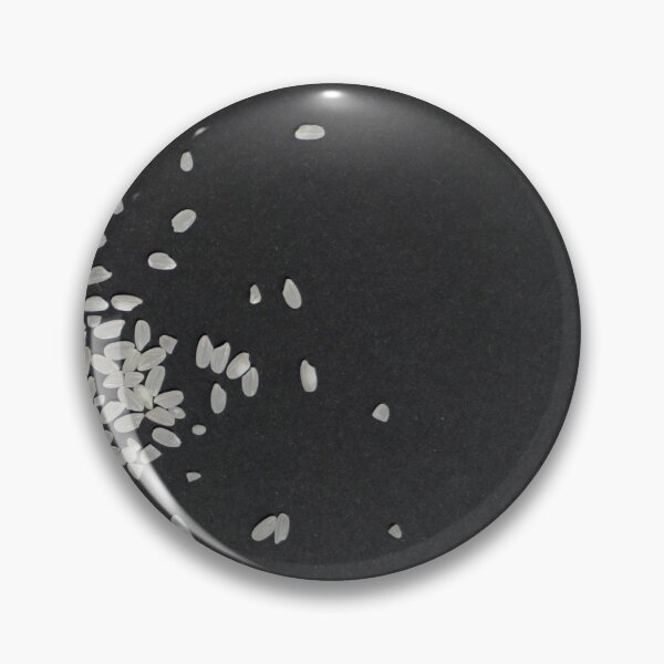 Item preview, Scattered white uncooked rice on a black background designed and sold by Tae Mi.