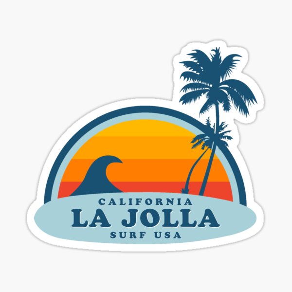 Aperçu de l'œuvre La Jolla Californie Vintage Retro Surf USA Voyage Vacances Été Sunset Beach créée et vendue par tmartinezta.
