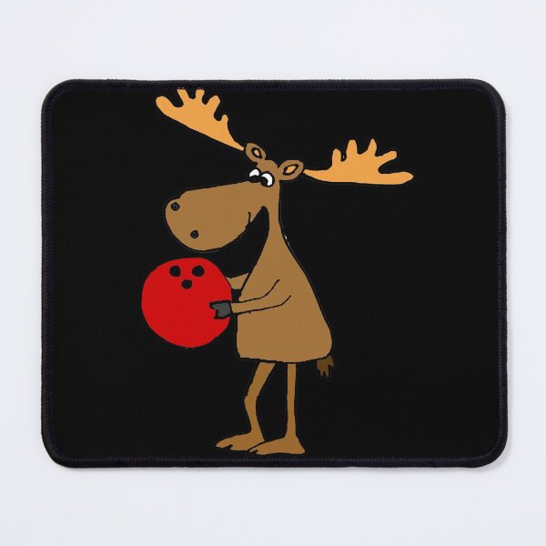 Item preview, Funny Moose Bowling Cartoon designed and sold by Nature's Fancy.