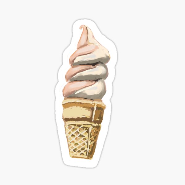 Soft ice cream cone Sticker