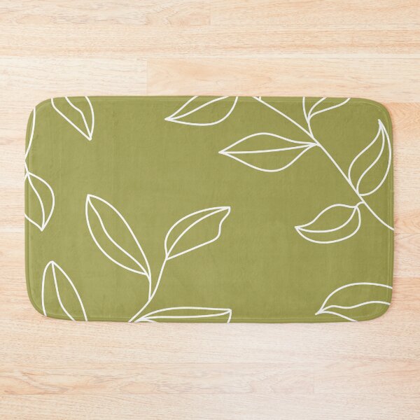 Item preview, Green background with vintage plant linear design, fresh trend designed and sold by Denisse diseno.