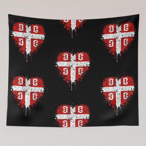 Item preview, Heart with Serbian coat of arms designed and sold by Mila1946.