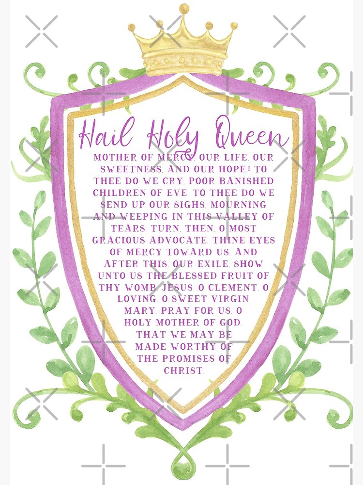 Hail Holy Queen - Catholic Prayer Gifts hail-holy-queen-catholic-prayer-gifts-journal-for-sale-by-catholiccottage-redbubble