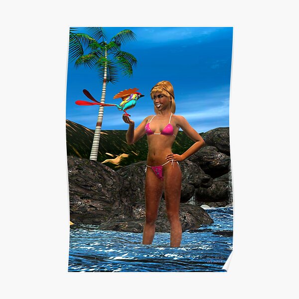 Surf-Birdy-Dawn Poster