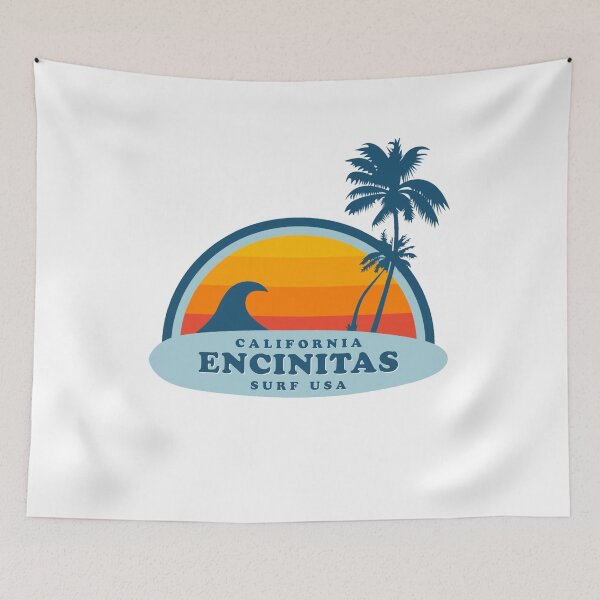 Item preview, Encinitas California Vintage Retro Surf USA Travel Vacation Summer Sunset Beach designed and sold by tmartinezta.