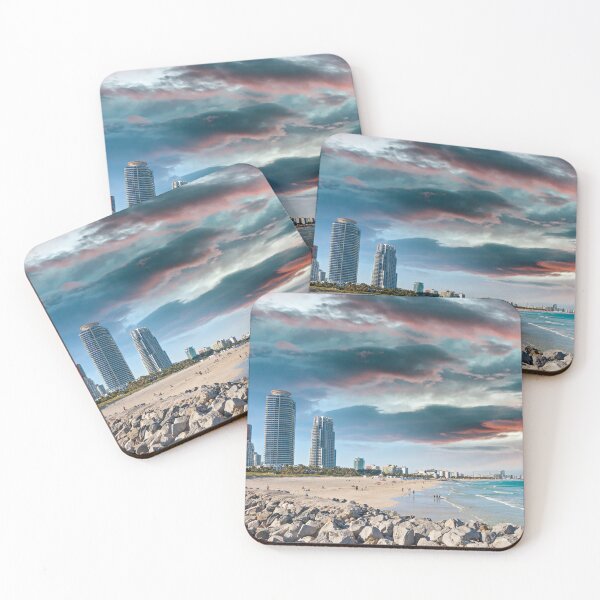 Item preview, Miami Beach Florida Sunset FL Public Beach designed and sold by Piper-Deals.