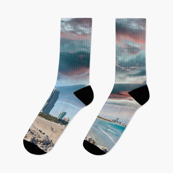 Item preview, Miami Beach Florida Sunset FL Public Beach designed and sold by Piper-Deals.