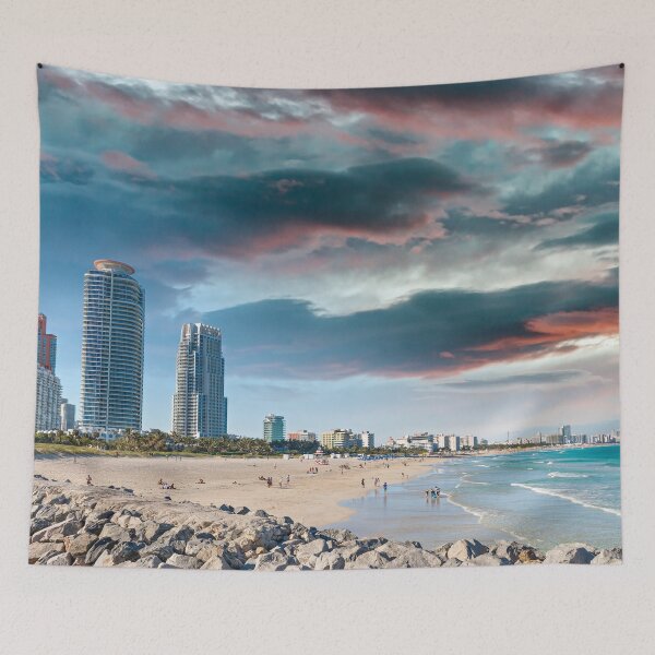 Item preview, Miami Beach Florida Sunset FL Public Beach designed and sold by Piper-Deals.